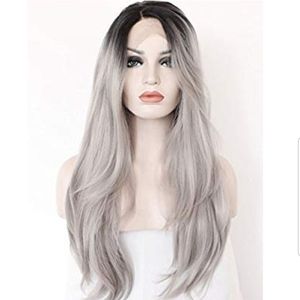 K'ryssma Grey Ombre Synthetic Lace Front Wig